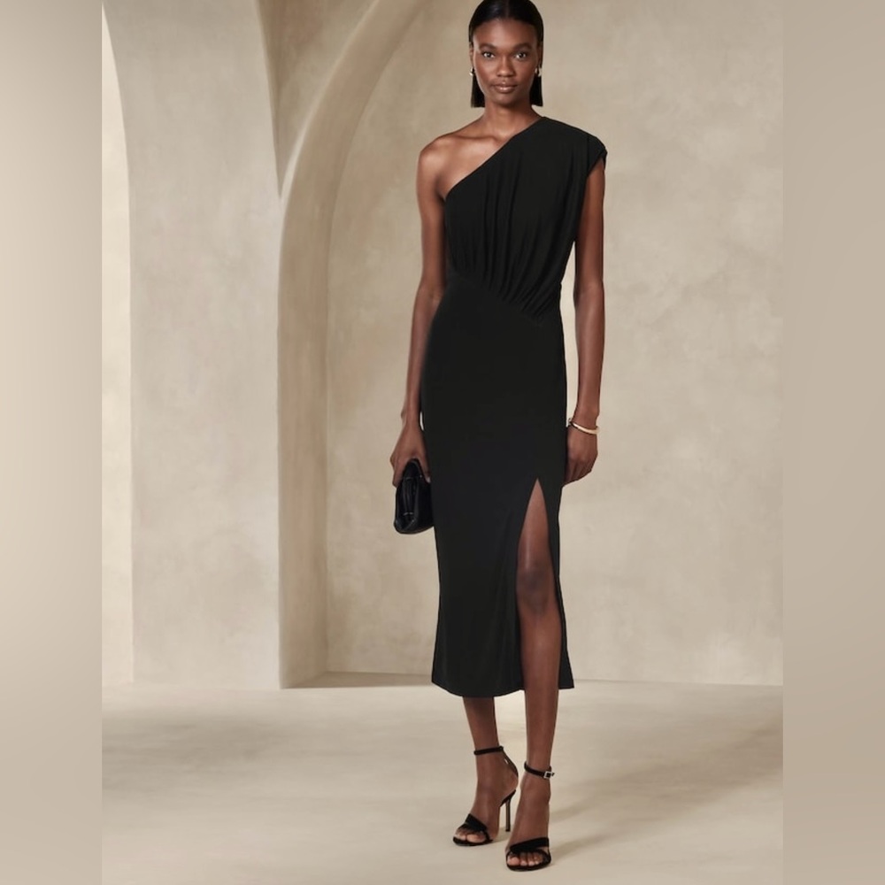NWT-Banana Republic Black Radhi Midi Dress, Small